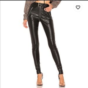 Danielle Guizio Belted Leather Pants